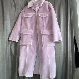 ASOS purple faux fur coat